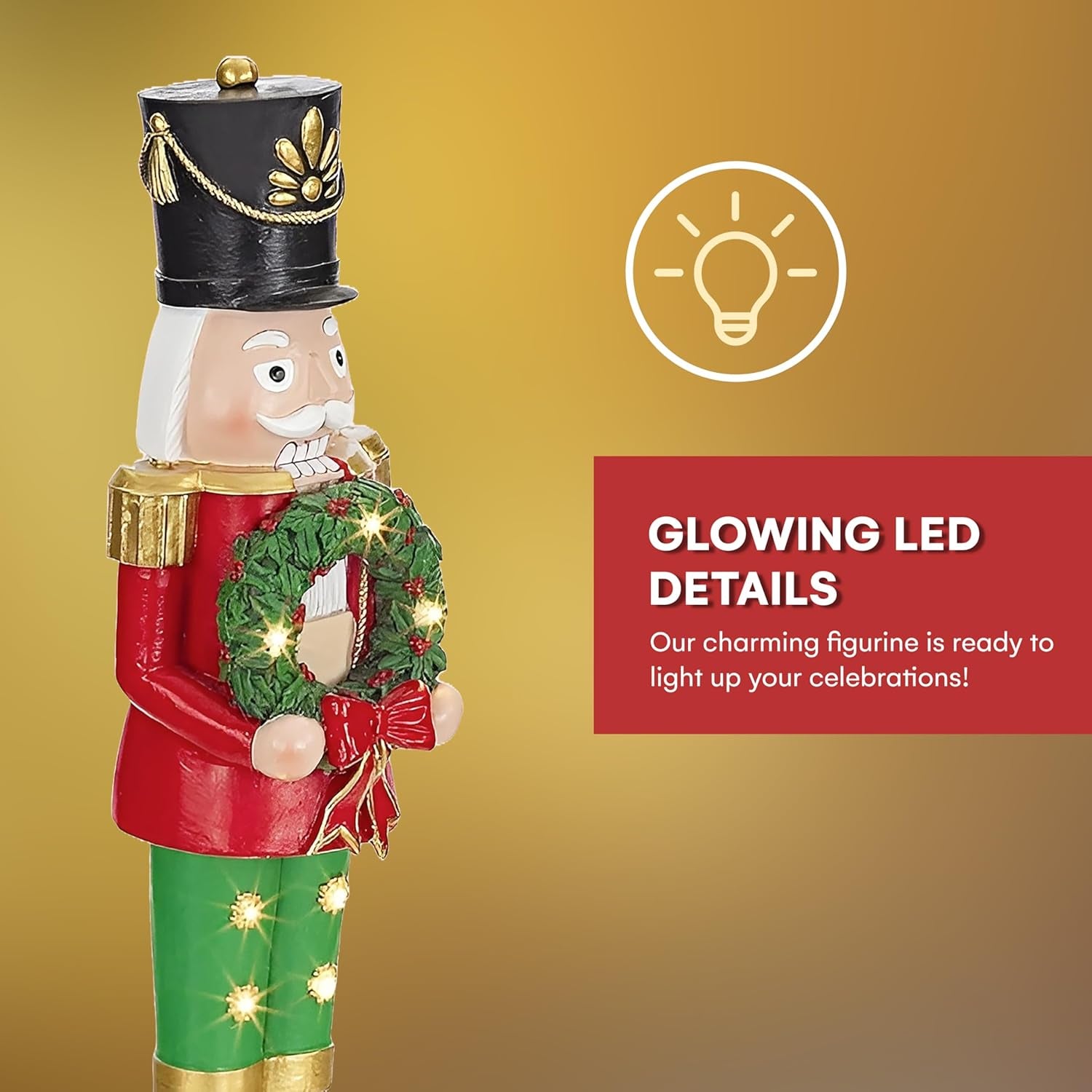 Christmas Snowman Decor Christmas Figurines Resin Snowman Lighted Decorations Indoor Christmas Nutcracker LED Holiday Light up Snowman Indoor Festive Fiber Optic Decorations